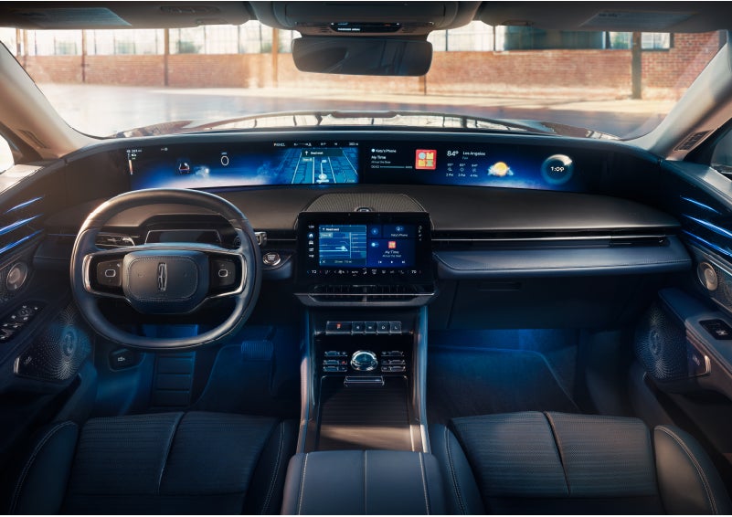 The panoramic display is shown in a 2024 Lincoln Nautilus® SUV. | Golden Circle Lincoln in Jackson TN