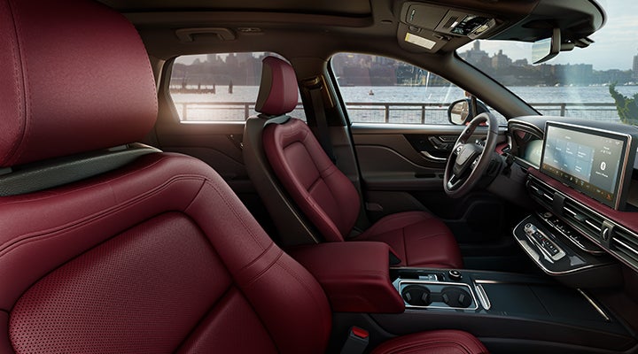 The available Perfect Position front seats in the 2024 Lincoln Corsair® SUV are shown. | Golden Circle Lincoln in Jackson TN